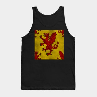 Red Dragon Rampart Pattern Tank Top